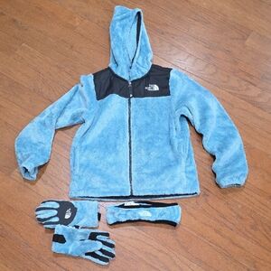 The North Face Light Blue Fleece Set